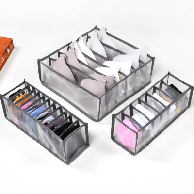 Underwear Storage Boxed Socks Artifact Bra Underwear Drawer-type Separated Plaid Finishing Box Household